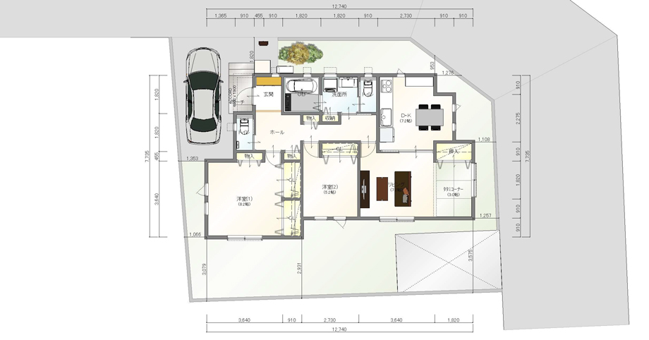 【ミニマル平屋】空間を有効活用した機能的な平屋