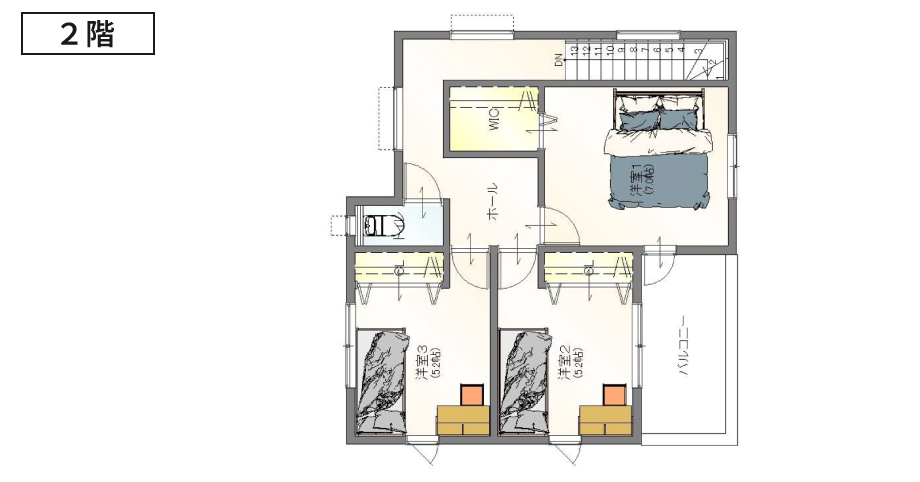 【WIC＋SIC＋パントリー】人気収納完備のコンパクト3LDK